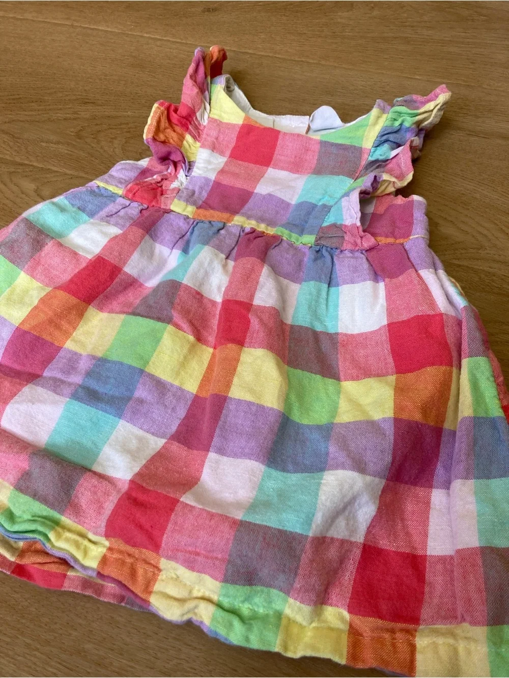 Baby GAP Colorful Gingham Linen Dress